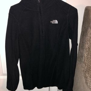 Northface black fleece half zip